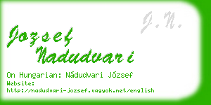 jozsef nadudvari business card