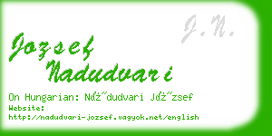 jozsef nadudvari business card